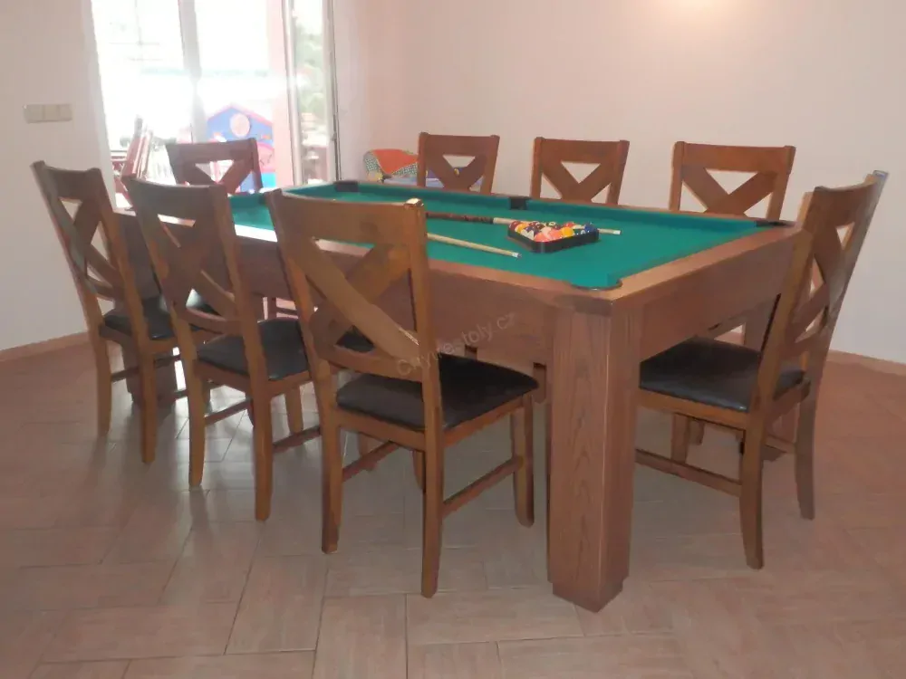 Kulečník billiard Furniture 7ft 200x100 cm - celomasivní s břidlicovou deskou