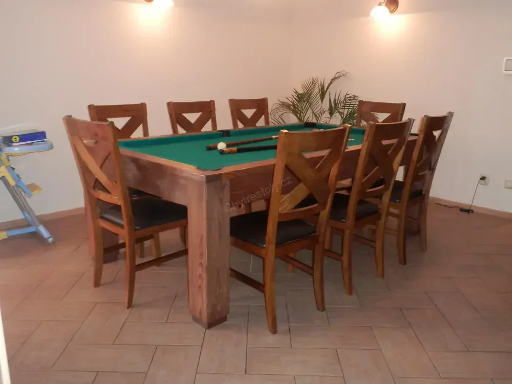 Kulečník billiard Furniture 7ft 200x100 cm - celomasivní s břidlicovou deskou
